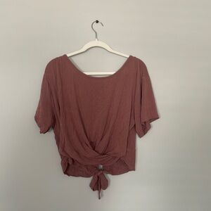 Victoria’s Secret dusty rose cross front t-shirt